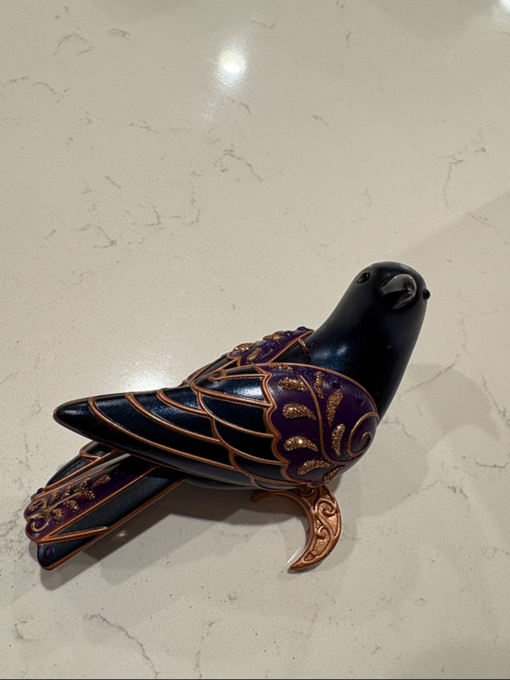 Hallmark Purple and Gold Raven Ornament